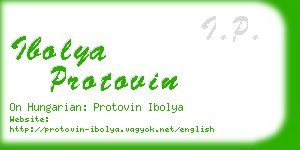 ibolya protovin business card